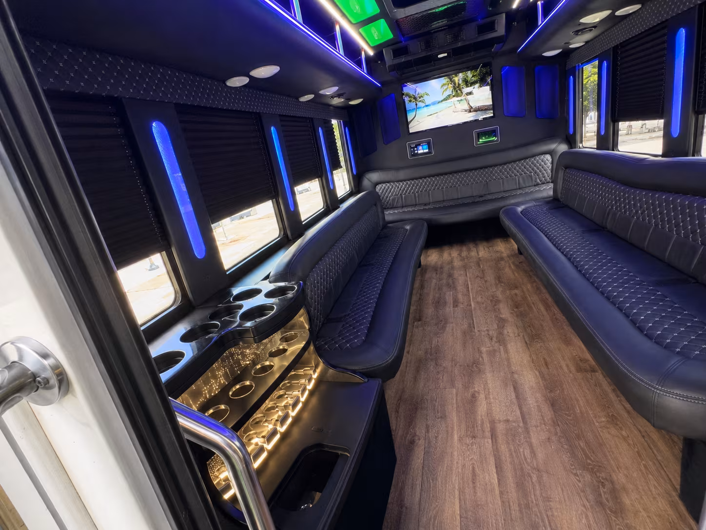 28 Passenger Party Bus Interior