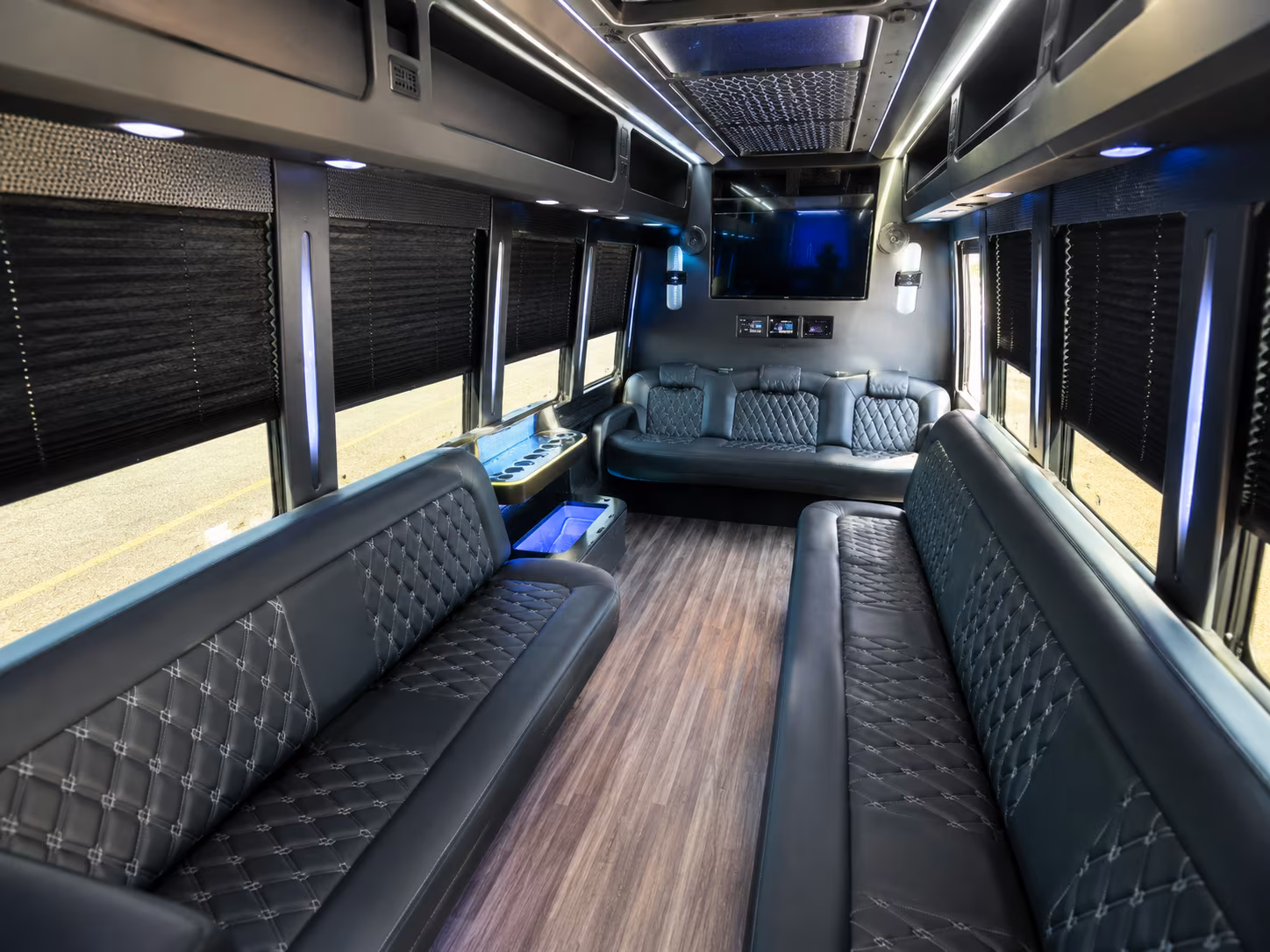 Dallas Private Event Transportation party bus exterior