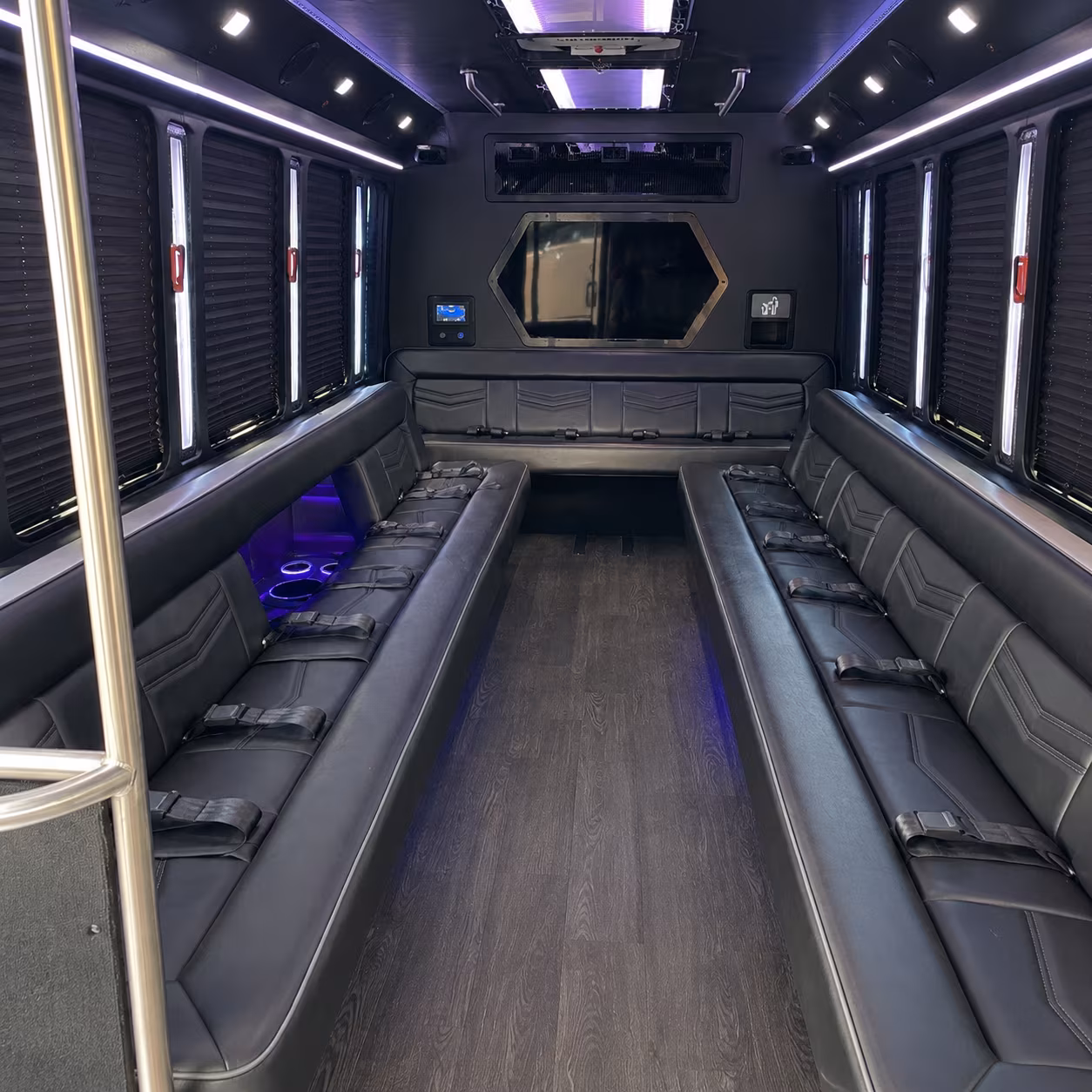 Dallas Private Event Transportation party bus interior