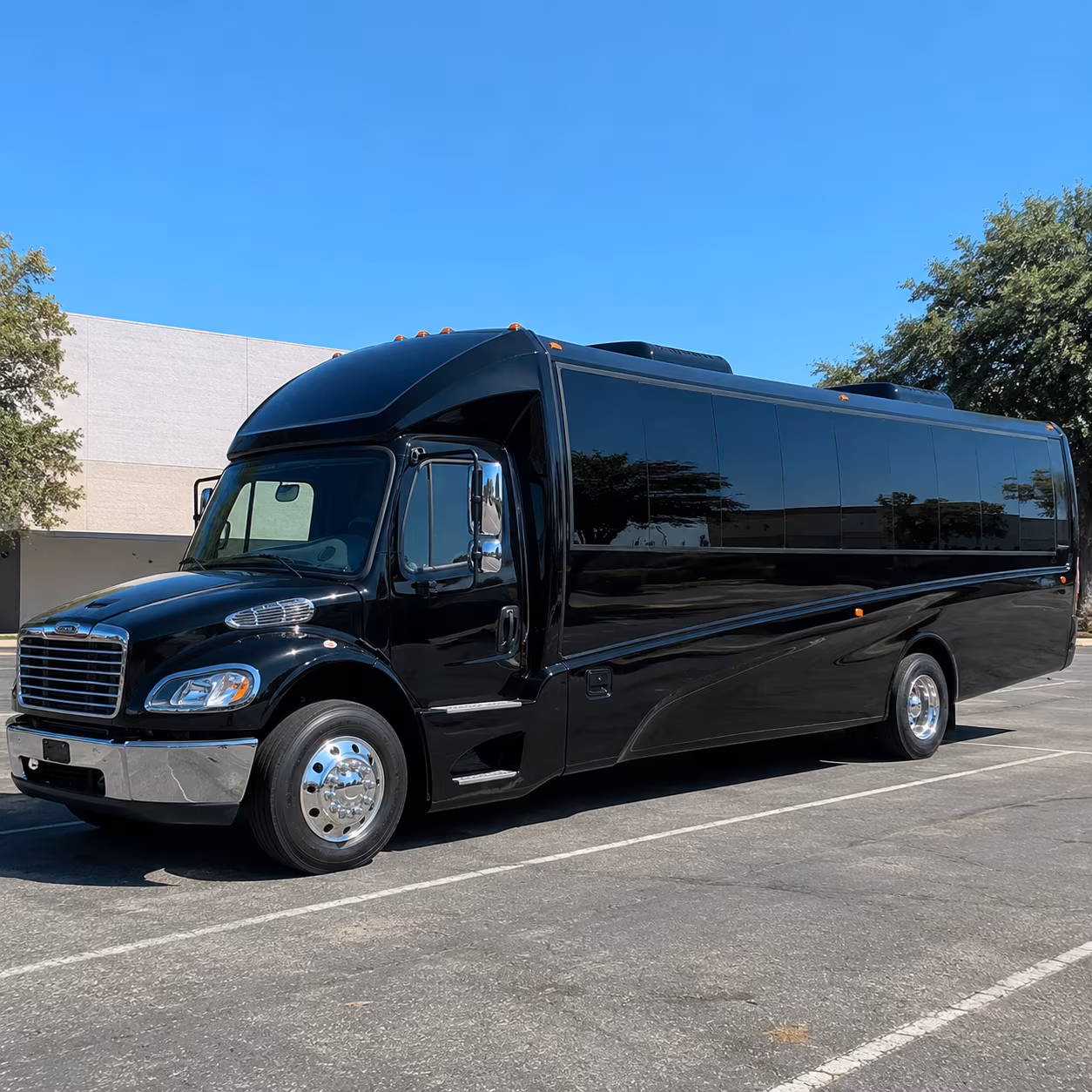 Dallas School Event Transportation party bus exterior