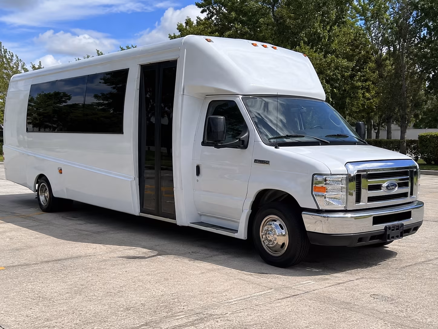 Dallas Sporting Event Transportation party bus exterior