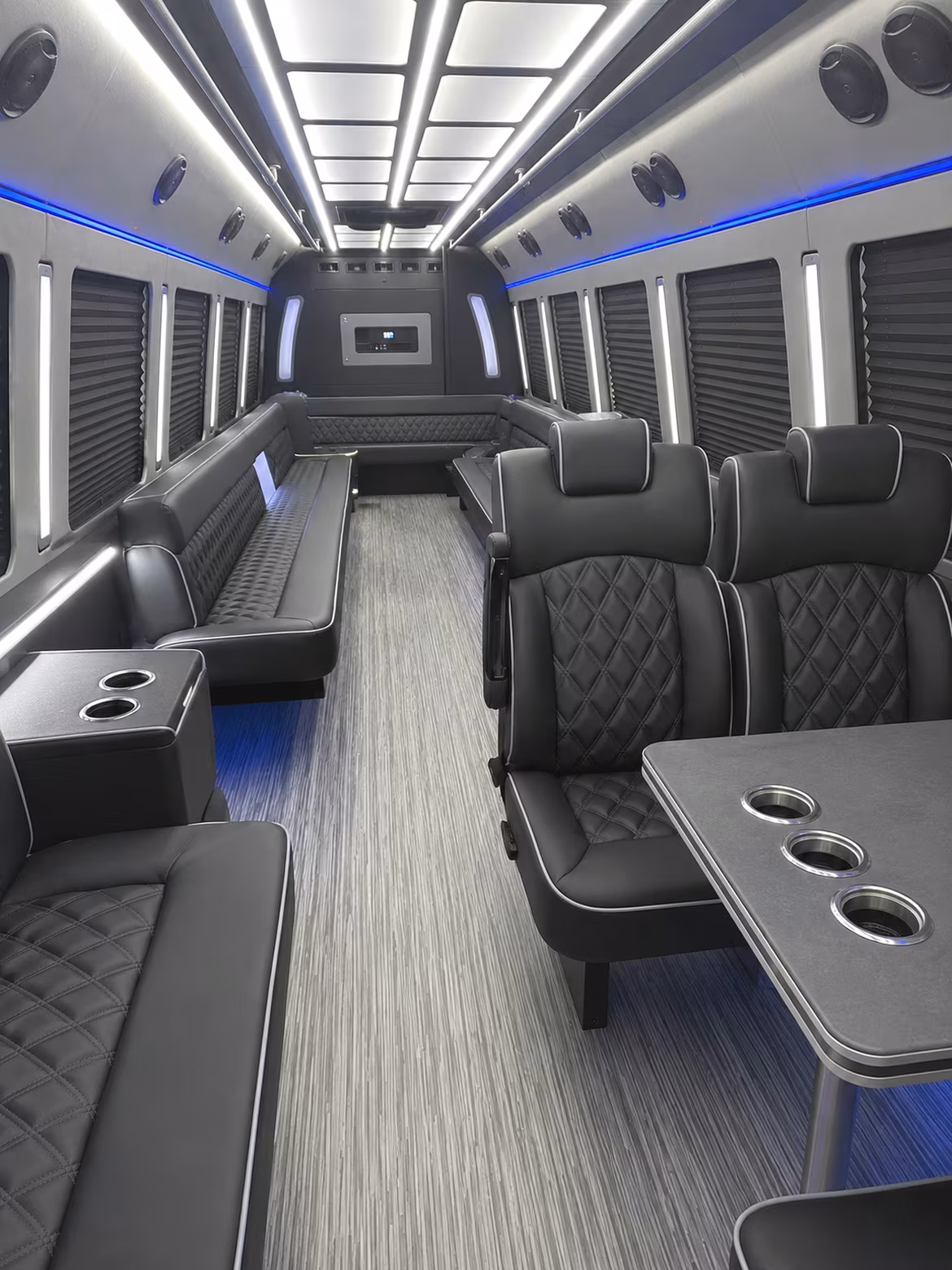 Dallas Sporting Event Transportation party bus interior