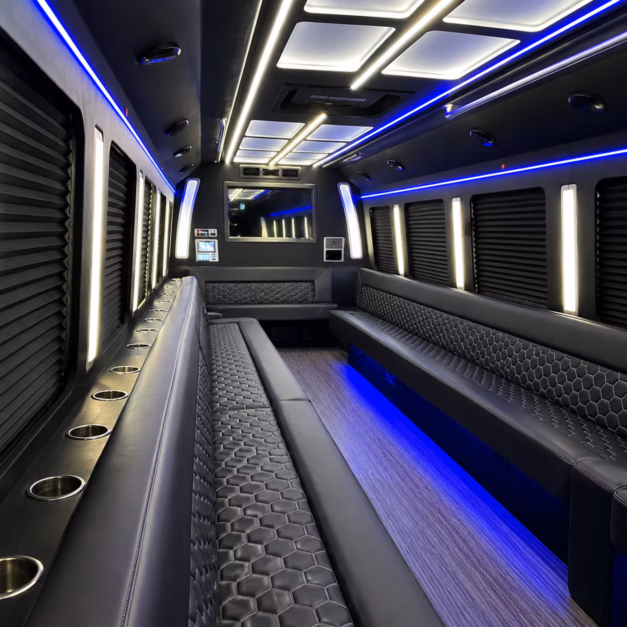 Dallas Sporting Event Transportation party bus exterior