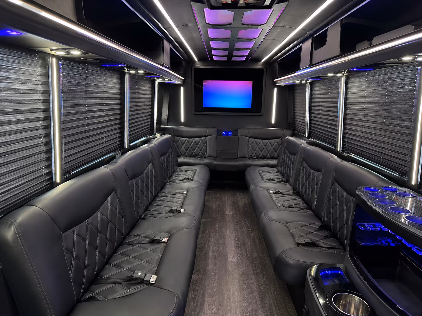 Dallas Wedding Transportation party bus exterior