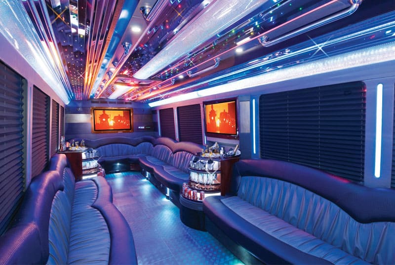 Fort Worth 20 Passenger Party Bus Interior