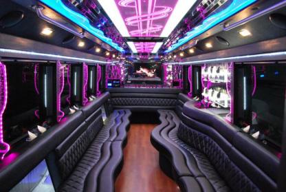 Arlington 50 Passenger Party Bus Interior